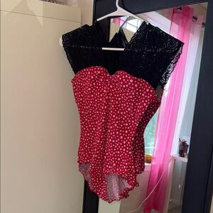 Red Polka Dot LUCKYLEO leotard